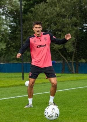 Vanja Dragojevic training ahead of tomorrow s UEFA Conference League qualifying match against Jablonec. Rangers Training - The Rangers Training Centre, Glasgow, Lanarkshire, Scotland, UK - 26 Aug 2026Glasgow The Rangers Training Centre Lanarkshire United Kingdom  Copyright: xO Rourke RangersxFC Shutterstockx 17117524h