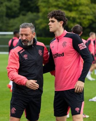 Rangers manager Derek McInnes shakes hands with Kosta Nedeljkovic at training ahead of tomorrow s UEFA Conference League qualifying match against Jablonec. Rangers Training - The Rangers Training Centre, Glasgow, Lanarkshire, Scotland, UK - 26 Aug 2026Glasgow The Rangers Training Centre Lanarkshire United Kingdom  Copyright: xO Rourke RangersxFC Shutterstockx 17117524ac