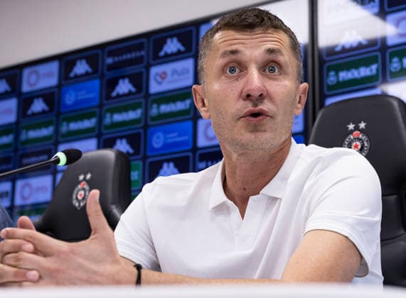 FK Partizan press conference, PK, Pressekonferenz Head coach Sasa Ilic of Partizan during the FK Partizan Press Conference at stadium FK Partizan on August 26, 2026 in Belgrade, Serbia. Belgrade Serbia Copyright: xSrdjanxStevanovicx x