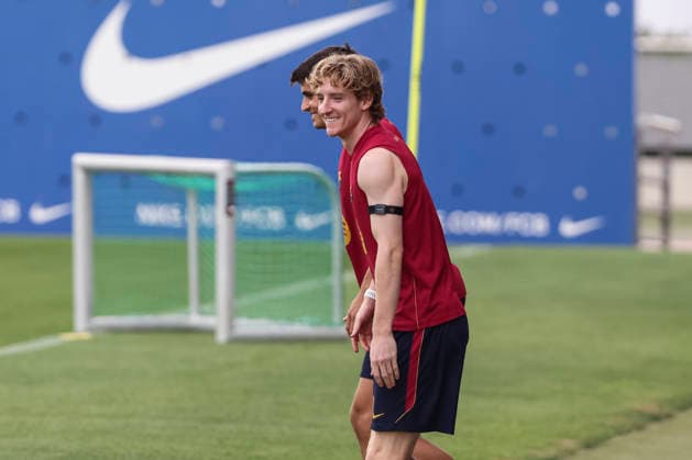 August 26, 2026, Sant Joan Despi, Barcelona, Spain: Anthony Gordon during the training day of FC Barcelona, Barca ahead the Spanish League, Laliga EA Sports, football match against Athletic Club at Ciudad Esportiva Joan Gamper on August 26, 2026 in Sant Joan Despi, Barcelona, Spain. FC Barcelona Training And press conference, PK, Pressekonferenz - LaLiga EA Sports  - ZUMAa181 20260826_zaa_a181_002 Copyright: xJavierxBorregox