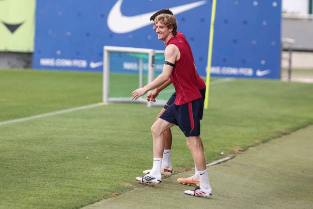 August 26, 2026, Sant Joan Despi, Barcelona, Spain: Anthony Gordon during the training day of FC Barcelona, Barca ahead the Spanish League, Laliga EA Sports, football match against Athletic Club at Ciudad Esportiva Joan Gamper on August 26, 2026 in Sant Joan Despi, Barcelona, Spain. FC Barcelona Training And press conference, PK, Pressekonferenz - LaLiga EA Sports  - ZUMAa181 20260826_zaa_a181_007 Copyright: xJavierxBorregox