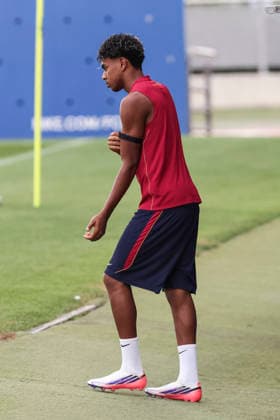 August 26, 2026, Sant Joan Despi, Barcelona, Spain: Lamine Yamal during the training day of FC Barcelona, Barca ahead the Spanish League, Laliga EA Sports, football match against Athletic Club at Ciudad Esportiva Joan Gamper on August 26, 2026 in Sant Joan Despi, Barcelona, Spain. FC Barcelona Training And press conference, PK, Pressekonferenz - LaLiga EA Sports  - ZUMAa181 20260826_zaa_a181_012 Copyright: xJavierxBorregox