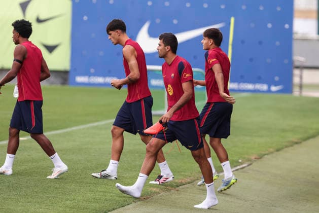 August 26, 2026, Sant Joan Despi, Barcelona, Spain: Rodri and Marc Bernal during the training day of FC Barcelona, Barca ahead the Spanish League, Laliga EA Sports, football match against Athletic Club at Ciudad Esportiva Joan Gamper on August 26, 2026 in Sant Joan Despi, Barcelona, Spain. FC Barcelona Training And press conference, PK, Pressekonferenz - LaLiga EA Sports  - ZUMAa181 20260826_zaa_a181_017 Copyright: xJavierxBorregox