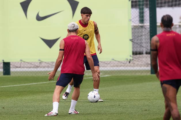 August 26, 2026, Sant Joan Despi, Barcelona, Spain: Pau Cubarsi during the training day of FC Barcelona, Barca ahead the Spanish League, Laliga EA Sports, football match against Athletic Club at Ciudad Esportiva Joan Gamper on August 26, 2026 in Sant Joan Despi, Barcelona, Spain. FC Barcelona Training And press conference, PK, Pressekonferenz - LaLiga EA Sports  - ZUMAa181 20260826_zaa_a181_025 Copyright: xJavierxBorregox
