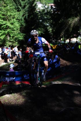 2026 UCI Mountain Bike World Championships Picture by Ed Sykes SWpix.com - 26 08 2026 - Cycling - 2026 UCI Mountain Bike World Championships - Val di Sole, Trentino, Italy - E-mountain bike (E-MTB) Cross Country - Men Elite - Jerome Gilloux (France) Copyright: x xSWpix.comx(t axPhotographyxHubxLtd)xEdxSykes SWpix.comx SWP-3030-19443