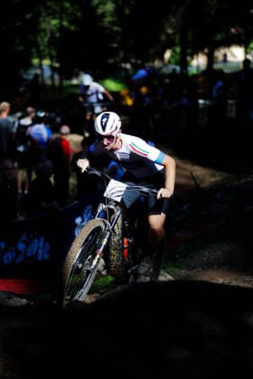 2026 UCI Mountain Bike World Championships Picture by Ed Sykes SWpix.com - 26 08 2026 - Cycling - 2026 UCI Mountain Bike World Championships - Val di Sole, Trentino, Italy - E-mountain bike (E-MTB) Cross Country - Men Elite - Tommaso Bianchetti (Italy) Copyright: x xSWpix.comx(t axPhotographyxHubxLtd)xEdxSykes SWpix.comx SWP-3030-19445