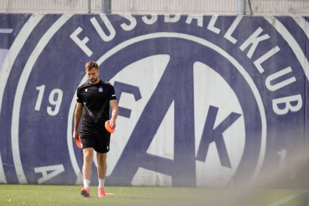 SOCCER - UEFA ECL, A.Wien vs Braga VIENNA,AUSTRIA,26.AUG.26 - SOCCER - UEFA Conference League, play-off, Austria Wien vs Sporting Braga, preview, training A.Wien. Image shows Alexander Gruenwald (A.Wien).  GEPAxpictures xArminxRauthner
