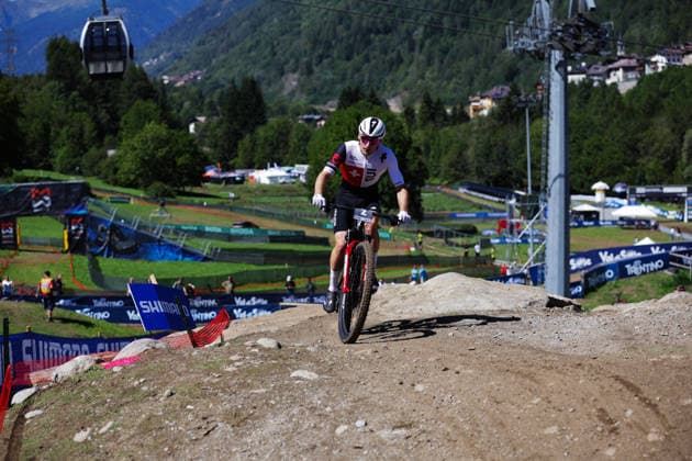 2026 UCI Mountain Bike World Championships Picture by Ed Sykes SWpix.com - 26 08 2026 - Cycling - 2026 UCI Mountain Bike World Championships - Val di Sole, Trentino, Italy - E-mountain bike (E-MTB) Cross Country - Men Elite - Joris Ryf (Switzerland) Copyright: x xSWpix.comx(t axPhotographyxHubxLtd)xEdxSykes SWpix.comx SWP-3030-19462