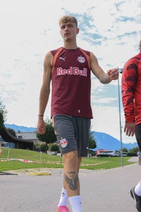 SOCCER - UEFA EL, RBS vs Mjaellby SALZBURG,AUSTRIA,26.AUG.26 - SOCCER - UEFA Europa League, play-off, Red Bull Salzburg vs Mjaellby AIF, preview, training RBS. Image shows Nikolas Veratschnig (RBS).  GEPAxpictures xMathiasxMandl