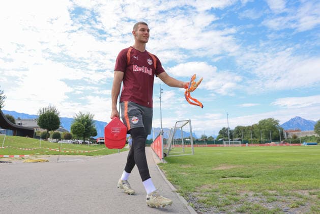 SOCCER - UEFA EL, RBS vs Mjaellby SALZBURG,AUSTRIA,26.AUG.26 - SOCCER - UEFA Europa League, play-off, Red Bull Salzburg vs Mjaellby AIF, preview, training RBS. Image shows Christian Zawieschitzky (RBS).  GEPAxpictures xMathiasxMandl