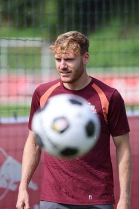 SOCCER - UEFA EL, RBS vs Mjaellby SALZBURG,AUSTRIA,26.AUG.26 - SOCCER - UEFA Europa League, play-off, Red Bull Salzburg vs Mjaellby AIF, preview, training RBS. Image shows Yorbe Vertessen (RBS).  GEPAxpictures xMathiasxMandl