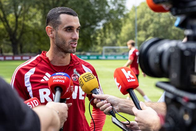 Training, 1.FC Köln, 26.08.2026 Ellyes Skhiri (1. FC Köln, 6) beim Interview nach der Training. Training, 1.FC Köln, 26.08.2026 DFL regulations prohibit any use of photographs as image sequences and or quasi video. *** Training, 1. FC Köln, August 26, 2026 Ellyes Skhiri, 1. FC Köln, 6, during an interview after training Training, 1. FC Köln, August 26, 2026 DFL regulations prohibit any use of photographs as image sequences and or quasi-video Copyright: xBEAUTIFULxSPORTS Buriakovx