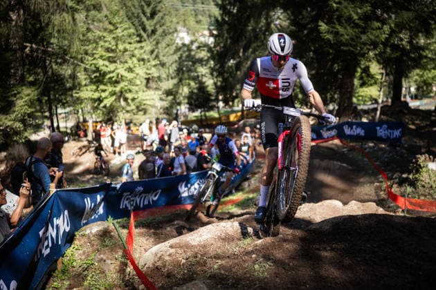 2026 UCI Mountain Bike World Championships Picture by Michal Cerveny SWpix.com - 26 08 2026 - Cycling - 2026 UCI Mountain Bike World Championships - Val di Sole, Trentino, Italy - E-MTB - Joris Ryf (Switzerland) Val di Sole Val di Sole Italy Copyright: x xSWpix.comx(t axPhotographyxHubxLtd)xMichalxCerveny SWpix.comx SWP-3030-19518