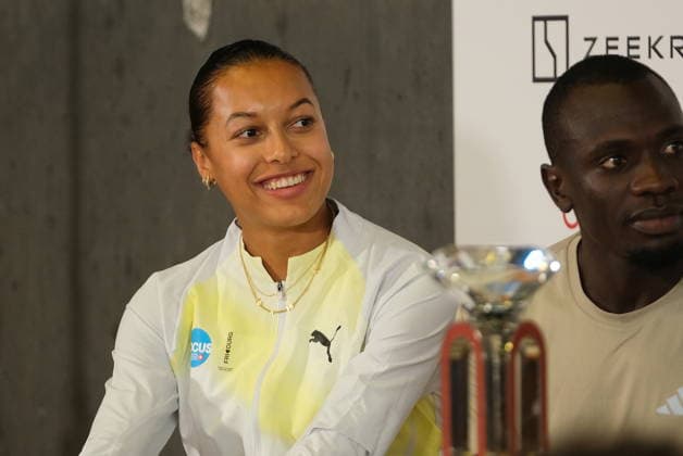 RECORD DATE NOT STATED Swiss 800m Audrey Werro during the press conference, PK, Pressekonferenz at Weltklasse 2026, the Zurich stage of Diamond League Copyright: xSergioxBrunettix
