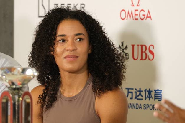 RECORD DATE NOT STATED Swiss 100m hürden Ditaji Kambundji during the press conference, PK, Pressekonferenz at Weltklasse 2026, the Zurich stage of Diamond League Copyright: xSergioxBrunettix