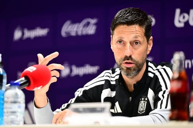 RSC Anderlecht v Kairat Almaty - UEFA Europa League Media Activities 26 08 2026 ANDERLECHT, BELGIUM - AUGUST 26 : Bruno Vitor head coach of RSC Anderlecht speaking with the media during a pre-match press conference, PK, Pressekonferenz ahead of the UEFA Europa League 2026 27 play-off round second leg between RSC Anderlecht and Kairat Almaty on August 26, 2026 in Anderlecht, Belgium, 26 08 2026 Anderlecht Belgium  Copyright: xPeterxDexVoechtx