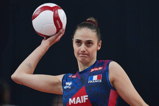 260826 Amelie Rotar of France during the CEV EuroVolley 2026 group stage volleyball match between France and Italy on August 26, 2026 in Gothenburg. Photo: Mathias Bergeld BILDBYRAN kod MB MB1407 volleyboll volleyball cev eurovolley 2026 volleyboll-em france italy day 6 dam bbeng frankrike italien women kvinnerfrankrike france Copyright: MATHIASxBERGELD BB260826MB011