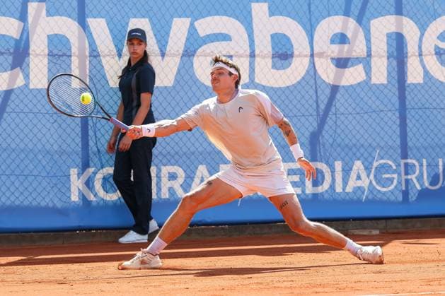 Im Bild: Daniel Masur (GER), Max Schoenhaus (GER) vs. Daniel Masur (GER), ATP, Tennis Herren Challenger Schwaben Open, Herren, Einzel, Tennis, Achtelfinale, 26.08.2026 Augsburg Bayern Deutschland
