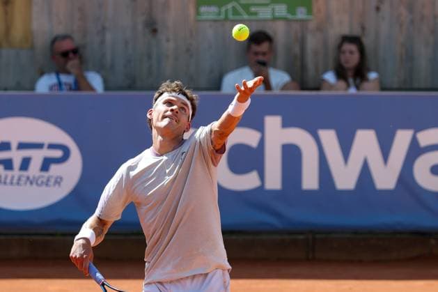 Im Bild: Daniel Masur (GER), Max Schoenhaus (GER) vs. Daniel Masur (GER), ATP, Tennis Herren Challenger Schwaben Open, Herren, Einzel, Tennis, Achtelfinale, 26.08.2026 Augsburg Bayern Deutschland
