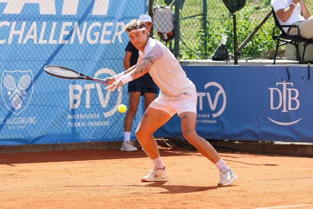 Im Bild: Daniel Masur (GER), Max Schoenhaus (GER) vs. Daniel Masur (GER), ATP, Tennis Herren Challenger Schwaben Open, Herren, Einzel, Tennis, Achtelfinale, 26.08.2026 Augsburg Bayern Deutschland