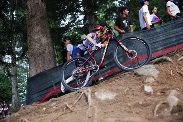 2026 UCI Mountain Bike World Championships Picture by Ed Sykes SWpix.com - 26 08 2026 - Cycling - 2026 UCI Mountain Bike World Championships - Val di Sole, Trentino, Italy - Mixed Team Relay (XCR) - Haley Batten (USA) Copyright: x xSWpix.comx(t axPhotographyxHubxLtd)xEdxSykes SWpix.comx SWP-3030-19586