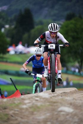 2026 UCI Mountain Bike World Championships Picture by Ed Sykes SWpix.com - 26 08 2026 - Cycling - 2026 UCI Mountain Bike World Championships - Val di Sole, Trentino, Italy - Mixed Team Relay (XCR) - Anja Grossmann (Switzerland) Copyright: x xSWpix.comx(t axPhotographyxHubxLtd)xEdxSykes SWpix.comx SWP-3030-19596
