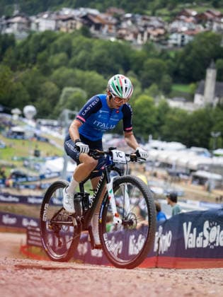 2026 UCI Mountain Bike World Championships Picture by Michal Cerveny SWpix.com - 26 08 2026 - Cycling - 2026 UCI Mountain Bike World Championships - Val di Sole, Trentino, Italy - Mixed Team Relay (XCR) - Martina Berta (Italy) Val di Sole Val di Sole Italy Copyright: x xSWpix.comx(t axPhotographyxHubxLtd)xMichalxCerveny SWpix.comx SWP-3030-19654