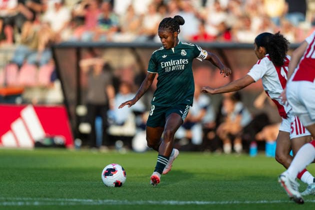 UEFA Women s Champions League: Ajax Vrouwen v Real Madrid Women AMSTERDAM, NETHERLANDS - AUGUST 26: Linda Caicedo of Real Madrid during the UEFA Women s Champions League match between Ajax Vrouwen and Real Madrid Women at Sportpark De Toekomst on August 26, 2026 in Amsterdam, Netherlands. Amsterdam Sportpark De Toekomst Netherlands Content not available for redistribution in The Netherlands directly or indirectly through any third parties. Copyright: xMarcelxvanxPlateringenx