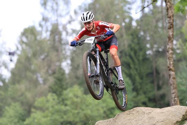 Mountain Bike Cycling World Championships UCI 2026 Pierre Teyssot MAXPPP ; Mountain Bike Cycling World Championships UCI 2026 in Commezzadura on August 26, 2026. Cross Country Mixed Team Relay Race, in action Mario Bair (AUT) Pierre Teyssot Maxppp Commezzadura Val di Sole - Trentino Italy  Copyright: xMAXPPPxPierrexTeyssotx TEY60512 TEY60512