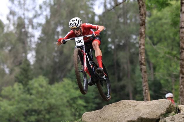 Mountain Bike Cycling World Championships UCI 2026 Pierre Teyssot MAXPPP ; Mountain Bike Cycling World Championships UCI 2026 in Commezzadura on August 26, 2026. Cross Country Mixed Team Relay Race, in action Michael Hettegger (AUT) Pierre Teyssot Maxppp Commezzadura Val di Sole - Trentino Italy  Copyright: xMAXPPPxPierrexTeyssotx TEY60549 TEY60549