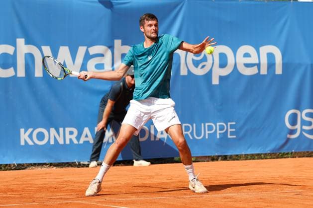 Im Bild: Noah Thurner (GER), Alec Beckley (ZAF) Vasilios Caripi (ZAF) vs. Tom Bittner (GER) Noah Thurner (GER), ATP, Tennis Herren Challenger Schwaben Open, Herren, Doppel, Tennis, Achtelfinale, 26.08.2026 Augsburg Bayern Deutschland