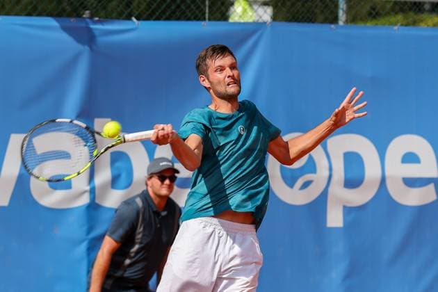 Im Bild: Noah Thurner (GER), Alec Beckley (ZAF) Vasilios Caripi (ZAF) vs. Tom Bittner (GER) Noah Thurner (GER), ATP, Tennis Herren Challenger Schwaben Open, Herren, Doppel, Tennis, Achtelfinale, 26.08.2026 Augsburg Bayern Deutschland