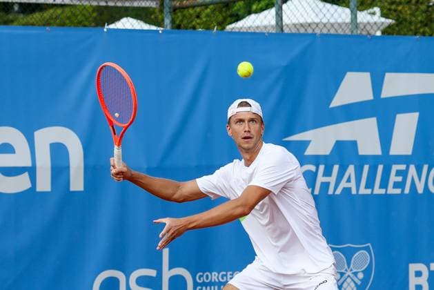 im Bild, Tom Bittner (GER), Alec Beckley (ZAF) Vasilios Caripi (ZAF) vs. Tom Bittner (GER) Noah Thurner (GER), ATP, Tennis Herren Challenger Schwaben Open, Herren, Doppel, Tennis, Achtelfinale, 26.08.2026 Augsburg Bayern Deutschland