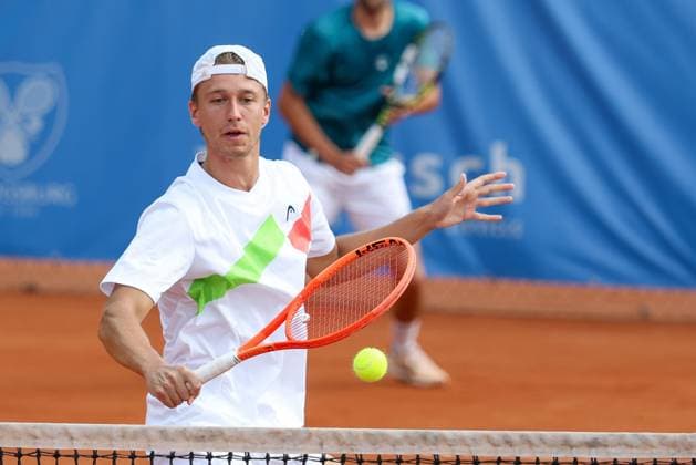 im Bild, Tom Bittner (GER), Alec Beckley (ZAF) Vasilios Caripi (ZAF) vs. Tom Bittner (GER) Noah Thurner (GER), ATP, Tennis Herren Challenger Schwaben Open, Herren, Doppel, Tennis, Achtelfinale, 26.08.2026 Augsburg Bayern Deutschland