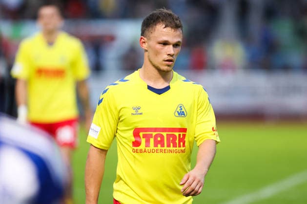 26.08.2026, Fussball, Herren, Regionalliga Nord, 5. Spieltag, SV Atlas Delmenhorst - BSV Kickers Emden, Torschütze zum 1:0 Tobias Fagerström (9 SV Atlas Delmenhorst)