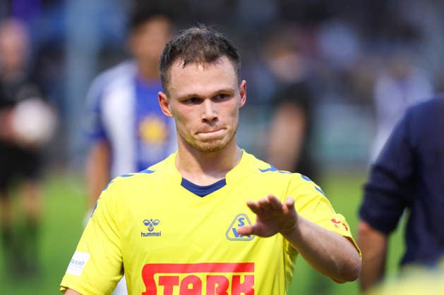 26.08.2026, Fussball, Herren, Regionalliga Nord, 5. Spieltag, SV Atlas Delmenhorst - BSV Kickers Emden, Torschütze zum 1:0 Tobias Fagerström (9 SV Atlas Delmenhorst)