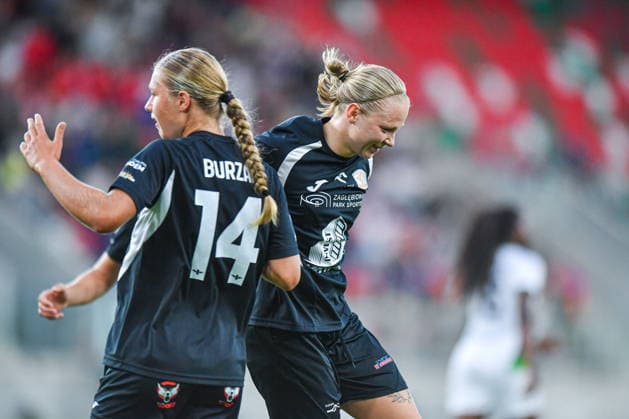 2026.08.26 Sosnowiec Pilka nozna kobiet UEFA Liga Mistrzyn Liga Mistrzow Sezon 2026 2027 Czarni Sosnowiec - Oud-Heverlee Leuven N z Zofia Burzan, Klaudia Milek, radosc, radosc po golu, radosc po bramce Foto Marcin Bulanda PressFocus 2026.08.26 Sosnowiec Football Women UEFA Champions League Qualifying Round Season 2026 2027 Czarni Sosnowiec - Oud-Heverlee Leuven Zofia Burzan, Klaudia Milek, radosc, radosc po golu, radosc po bramce Credit: Marcin Bulanda PressFocus NEWSPIX.PL --- newspix.pl 