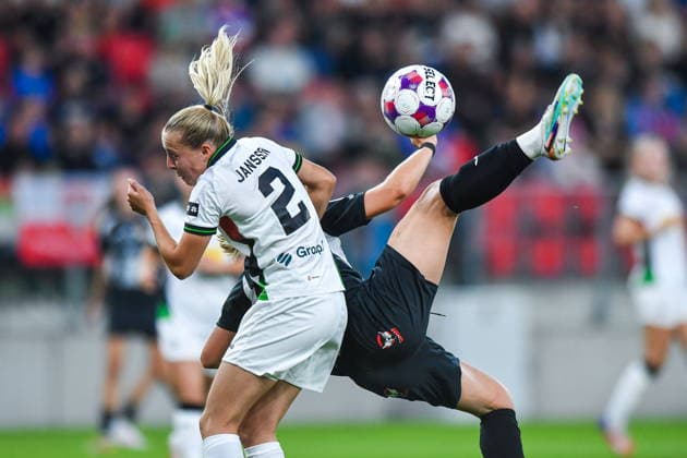 2026.08.26 Sosnowiec Pilka nozna kobiet UEFA Liga Mistrzyn Liga Mistrzow Sezon 2026 2027 Czarni Sosnowiec - Oud-Heverlee Leuven N z Saar Janssen, Klaudia Milek Foto Marcin Bulanda PressFocus 2026.08.26 Sosnowiec Football Women UEFA Champions League Qualifying Round Season 2026 2027 Czarni Sosnowiec - Oud-Heverlee Leuven Saar Janssen, Klaudia Milek Credit: Marcin Bulanda PressFocus NEWSPIX.PL --- newspix.pl 
