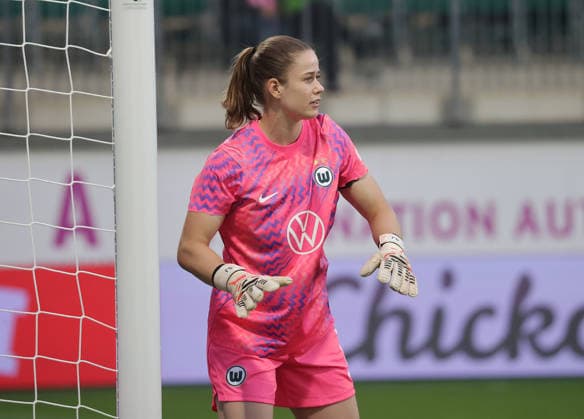 Stina Johannes (VfL Wolfsburg) Fussball, Frauen, Saison 2026 2027, Womens Champions LeagueQualifikation, 3.Runde, VfL Wolfsburg gegen Inter Mailand, 2-0