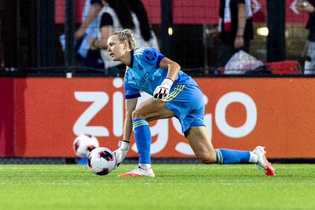 UEFA Women s Champions League: Ajax Vrouwen v Real Madrid Women AMSTERDAM, NETHERLANDS - AUGUST 26: Merle Frohms of Real Madrid during the UEFA Women s Champions League match between Ajax Vrouwen and Real Madrid Women at Sportpark De Toekomst on August 26, 2026 in Amsterdam, Netherlands. Amsterdam Sportpark De Toekomst Netherlands Content not available for redistribution in The Netherlands directly or indirectly through any third parties. Copyright: xMarcelxvanxPlateringenx