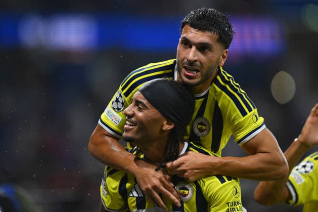 Olympique Lyon v Fenerbahce - UEFA Champions League LYON, FRANCE - AUGUST 26: Archie Brown (3) of Fenerbahce celebrates after a goal during the UEFA Champions League play-off second-leg match between Olympique Lyon and Fenerbahce at Groupama Stadium in Lyon, France on August 26, 2026. Arif Hudaverdi Yaman Anadolu Lyon France. Editorial use only. Please get in touch for any other usage.  Copyright: x2026xAnadoluxArifxHudaverdixYamanx