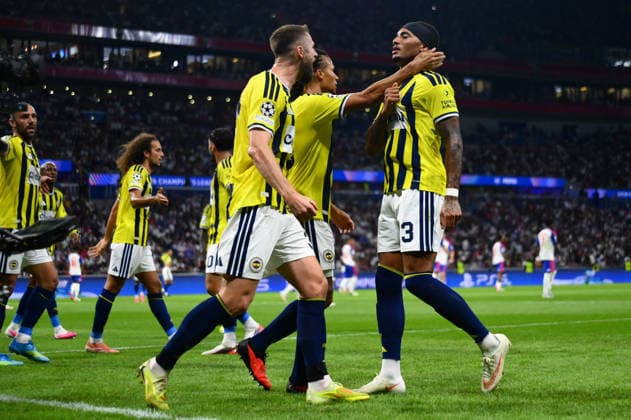 Olympique Lyon v Fenerbahce - UEFA Champions League LYON, FRANCE - AUGUST 26: Archie Brown (3) of Fenerbahce celebrates after a goal during the UEFA Champions League play-off second-leg match between Olympique Lyon and Fenerbahce at Groupama Stadium in Lyon, France on August 26, 2026. Arif Hudaverdi Yaman Anadolu Lyon France. Editorial use only. Please get in touch for any other usage.  Copyright: x2026xAnadoluxArifxHudaverdixYamanx