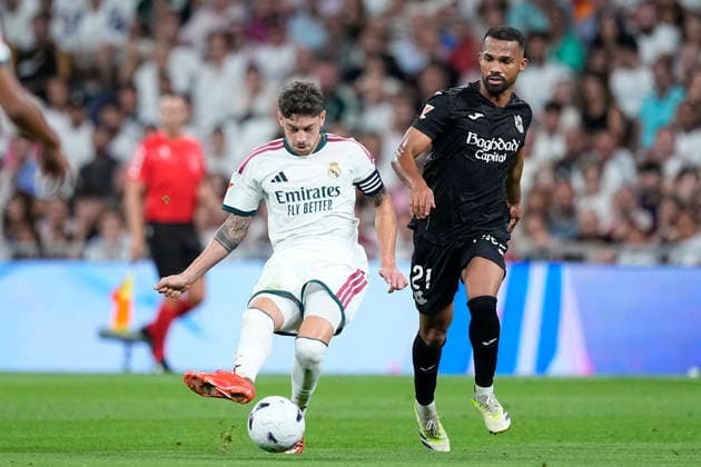 August 26, 2026, Madrid, Madrid, Spain: Federico Valverde of Real Madrid CF in action during the Spanish League, LaLiga EA Sports, football match played between Real Madrid and Real Sociedad at Bernabeu stadium on August 26, 2026, in Madrid, Spain. Madrid Spain - ZUMAa181 20260826_zaa_a181_137 Copyright: xOscarxJ.xBarrosox