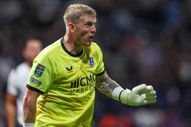 26th August 2026; Deepdale, Preston, England; Carabao Cup Football, Preston North End versus Everton; Jordan Pickford of Everton shouts instructions AidanxHunter