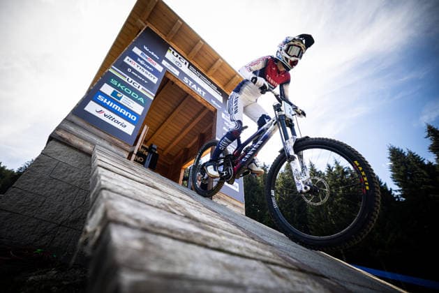 2026 UCI Mountain Bike World Championships Picture by Michal Cerveny SWpix.com - 26 08 2026 - Cycling - 2026 UCI Mountain Bike World Championships - Val di Sole, Trentino, Italy - DHI training Val di Sole Val di Sole Italy Copyright: x xSWpix.comx(t axPhotographyxHubxLtd)xMichalxCerveny SWpix.comx SWP-3030-19659