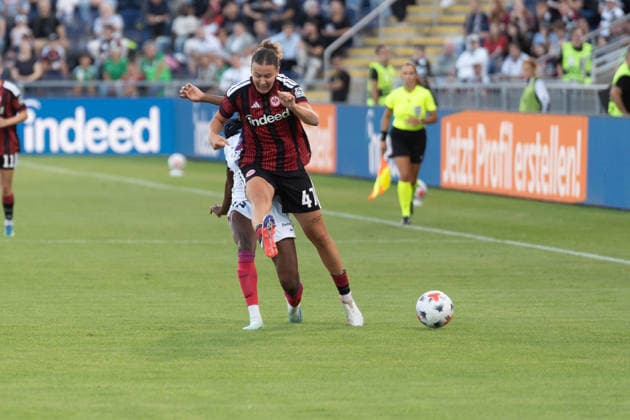 26.08.2026, xhfmx, Fussball UEFA Woman CLQ Runde 3, Eintracht Frankfurt Frauen - Paris Saint Germain Frauen Larissa Mühlhaus (Eintracht Frankfurt, 47) Frankfurt