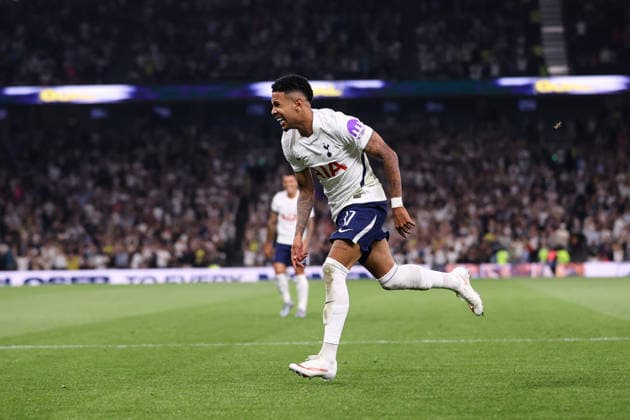 Tottenham Hotspur v Charlton Athletic 26 August 2026, London - Carabao Cup Second Round - Tottenham Hotspur v Charlton Athletic - Savio of Tottenham Hotspur celebrates their fifth goal - Photo: Jacques Feeney Offside. London UK Copyright: xJacquesxFeeneyx xOffsidexOffside