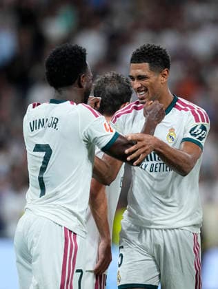 August 26, 2026, Madrid, Madrid, Spain: Vinicius Junior of Real Madrid CF celebrates after scoring his team s third goal during the Spanish League, LaLiga EA Sports, football match played between Real Madrid and Real Sociedad at Bernabeu stadium on August 26, 2026, in Madrid, Spain. Real Madrid V Real Sociedad - LaLiga EA Sports  - ZUMAa181 20260826_zaa_a181_211 Copyright: xOscarxJ.xBarrosox