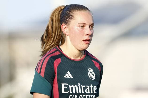 AMSTERDAM , 26-08-2026, Sportcomplex De Toekomst , Champions League Women , football , Third qualifying round 1st leg season 2026 2027 , match between Ajax and Real Madrid (women) , picture shows Real Madrid player Janou Levels Ajax - Real Madrid (women)  x206072758x Copyright: