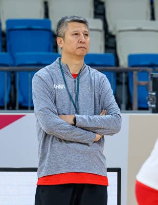 Qatar V China- FIBA Basketball World Cup 2027 Qualifiers Guo Shiqiang, head coach of Team China, is seen during a training session ahead of the FIBA Basketball World Cup 2027 Asian Qualifiers match against Qatar on August 26, 2026, in Al Wakrah, Qatar. The match is part of the fourth window of the Asian Qualifiers for the FIBA Basketball World Cup 2027. Qatar and China are in Group F. DOHA Qatar Copyright: xNOUSHADx